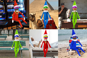 Composite image of six Unshelved Elves NFT generative artworks